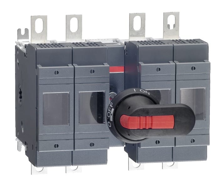 ABB - Sicherungslasttrennschalter 4P 200A m.Griff u.Welle ungesich. Neutrall. rechts