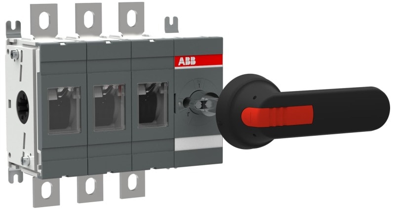 ABB - Lasttrennschalter 3-polig 400 A, mit Griff und Welle