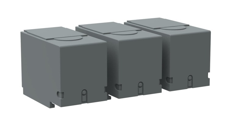 ABB - OTS400G1S/3 Klemmenabdeckung Schnappbefestigung grauer Kunststoff
