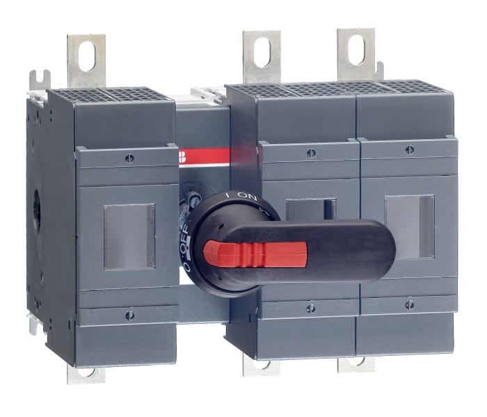ABB - Lasttrennschalter für Sicherungen 3-polig 400 A, mit Griff und Welle