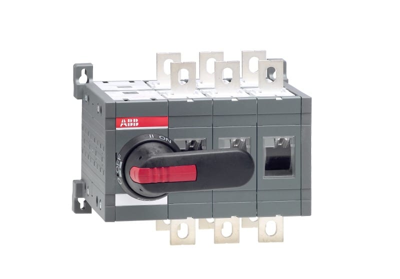 ABB - Lastumschalter 3-polig 315 A mit Pistolengriff und Welle I-0-II