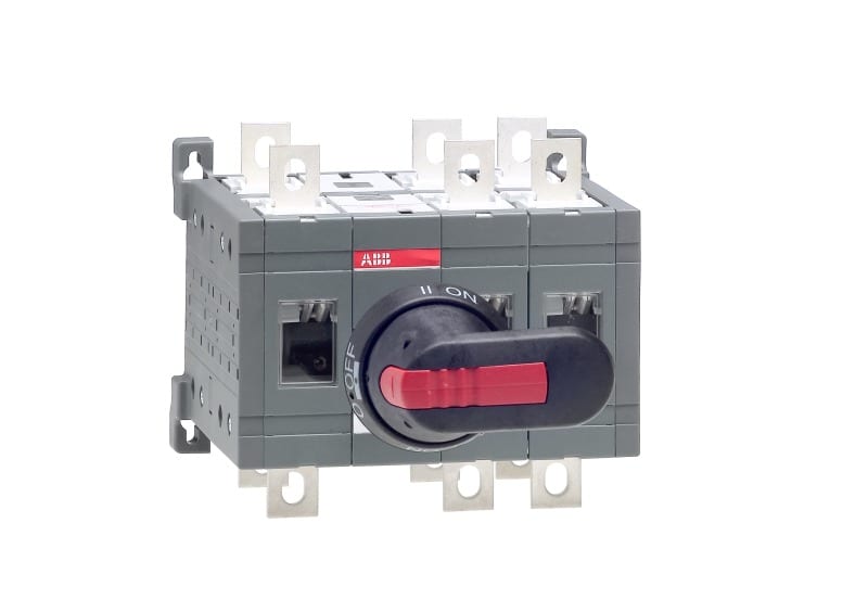 ABB - Lastumschalter 3-polig 200 A, mit Griff und Welle offene Umschaltung I-0-II