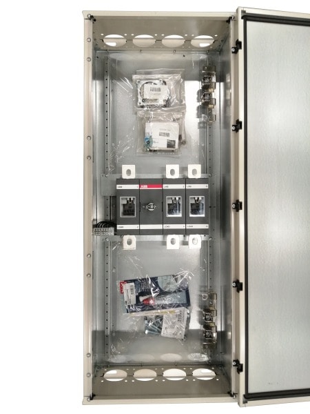 ABB - Sicherheitsschalter Stahlblechgeh. 3P 400kW 400V Griff schwarz IP65 oben/unten
