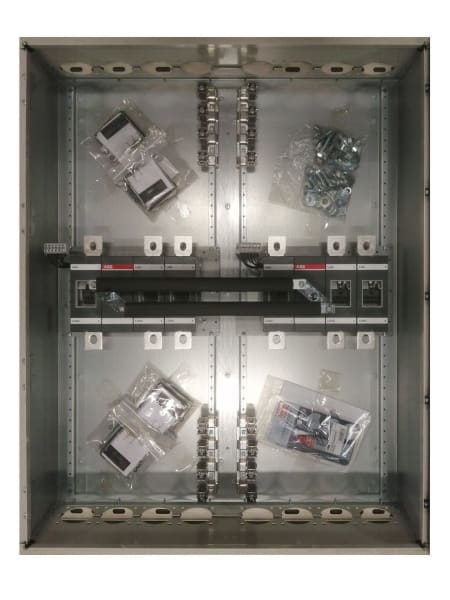 ABB - Sicherheitsschalter Stahlblechgeh. 6P 400kW 400V Griff rot-gelb IP65 oben/unten