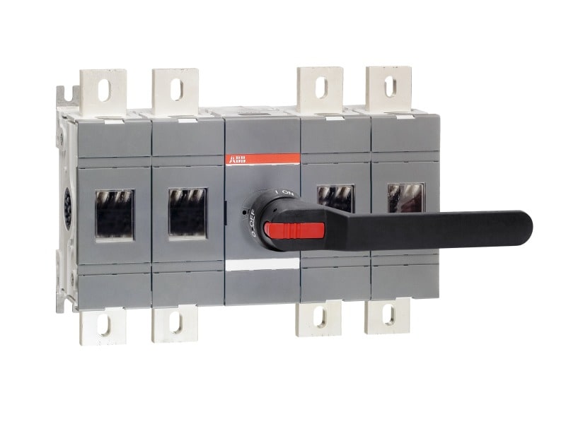 ABB - Lasttrennschalter 4-polig 1250 A, mit Griff und Welle
