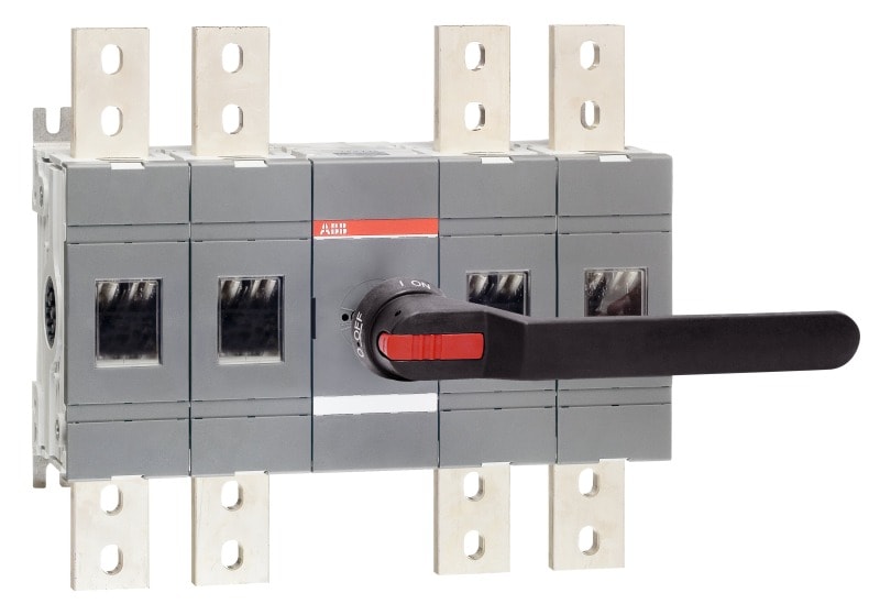 ABB - Lasttrennschalter 4-polig 1600 A, mit Griff und Welle