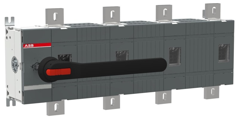 ABB - Lasttrennschalter 4P 1250A m.Griff u.Welle mit großem Phasenabstand 185 mm