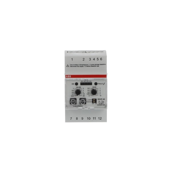 ABB - Differenzstromrelais RCM Typ A 12-48VAC/DC mit Frequenzfilt Voralarm LED-Balken