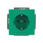 BUSCH-JAEGER - SCHUKO Steckdosen-Einsatz mit Aufdruck SV Safety+ grün - Plattform 63