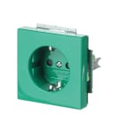 BUSCH-JAEGER - SCHUKO Steckdosen-Einsatz mit Aufdruck SV Safety+ grün - Plattform 63