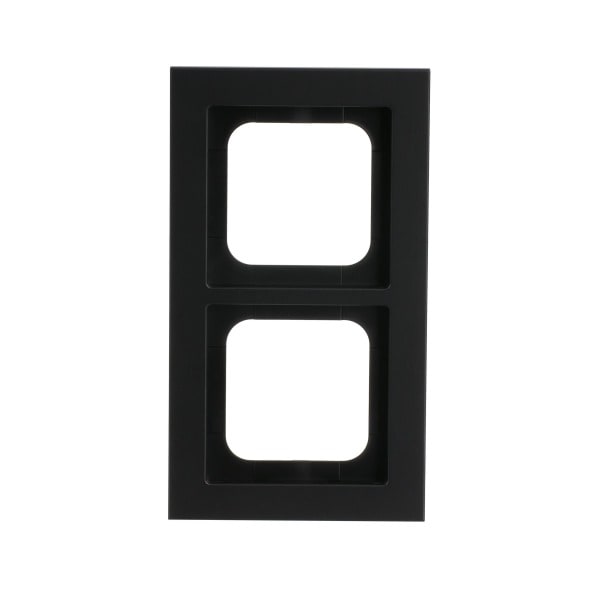 BUSCH-JAEGER - Abdeckrahmen 2-fach schwarz matt - Busch-axcent pur