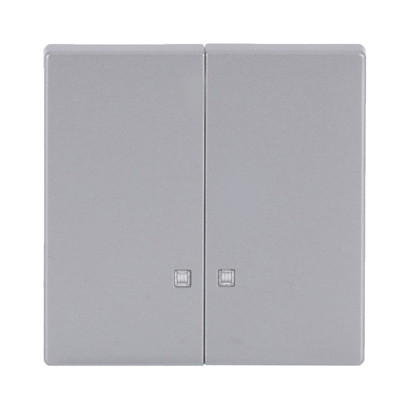 BUSCH-JAEGER - Wippe 2-fach mit kleiner transparenter Kalotte alusilber - Plattform 63