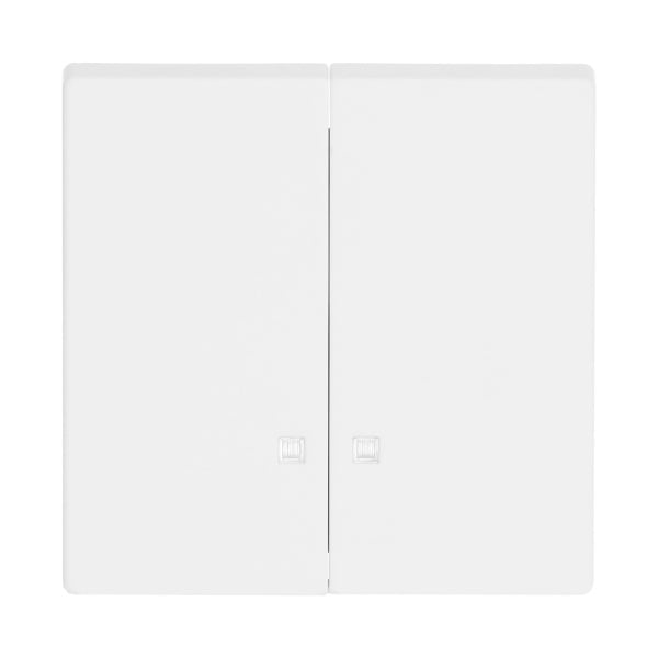 BUSCH-JAEGER - Wippe 2-fach mit kleiner transparenter Kalotte studioweiß matt - Plattform 63