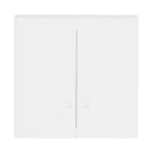 BUSCH-JAEGER - Wippe 2-fach mit kleiner transparenter Kalotte studioweiß matt - Plattform 63