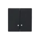 BUSCH-JAEGER - Wippe 2-fach mit kleiner transparenter Kalotte schwarz matt - Plattform 63