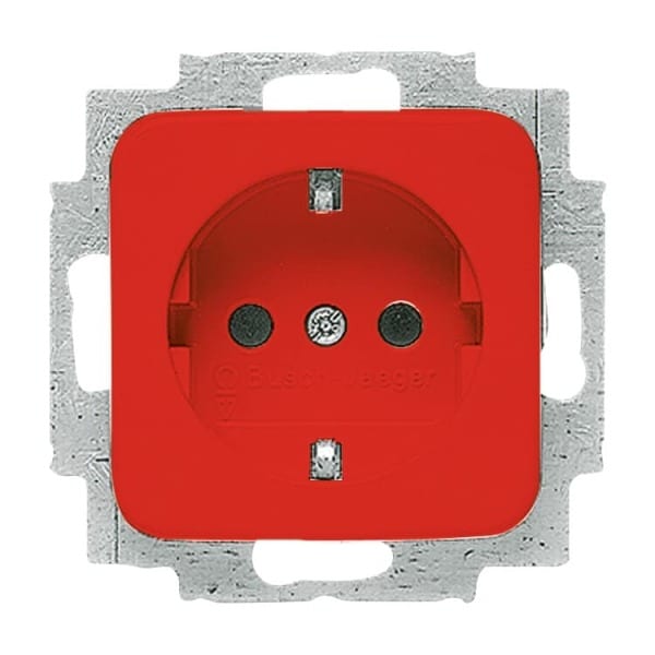 BUSCH-JAEGER - SCHUKO Steckdosen-Einsatz rot - Reflex SI