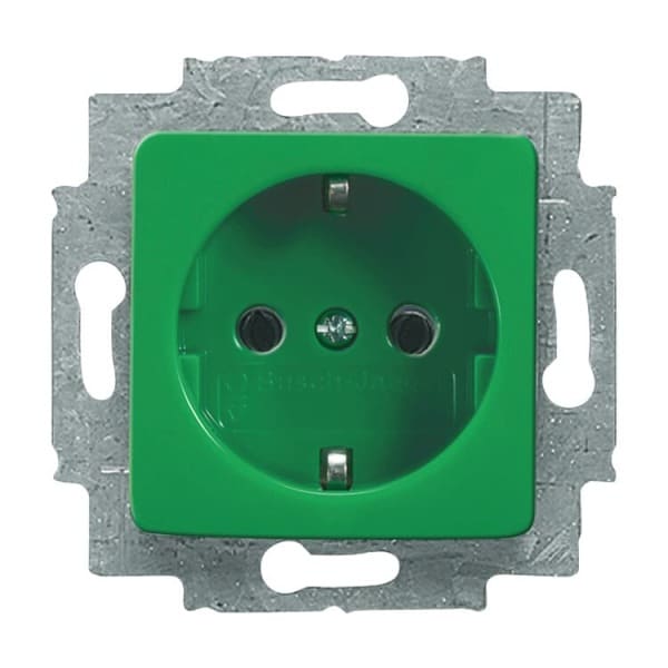 BUSCH-JAEGER - SCHUKO Steckdosen-Einsatz 50 x 50 mm grün - Reflex SI