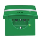 BUSCH-JAEGER - SCHUKO-Einsatz Safety+ SV mit Klappdeckel/Kontrolllicht grün -Allwetter 44(IP44)