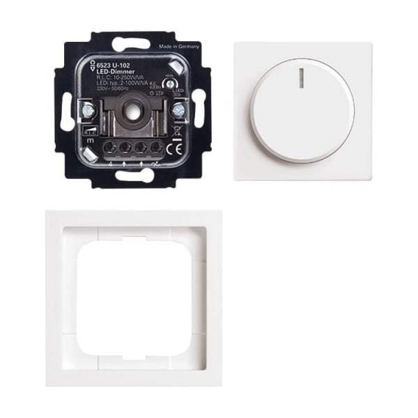 BUSCH-JAEGER - Komplettset Busch-Drehdimmer LED studioweiß - future linear