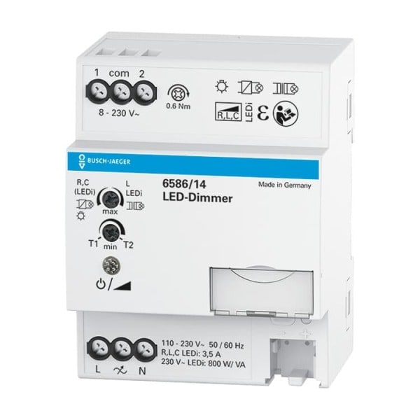 BUSCH-JAEGER - LED Dimmer mit vor Ort Bedienung REG ABB 20-800 W