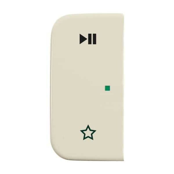 BUSCH-JAEGER - Wippe 2-fach links für flex f@h KNX mit Symbol Play/Pause weiß - Duro 2000 SI