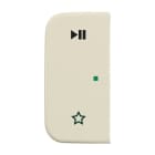 BUSCH-JAEGER - Wippe 2-fach links für flex f@h KNX mit Symbol Play/Pause weiß - Duro 2000 SI