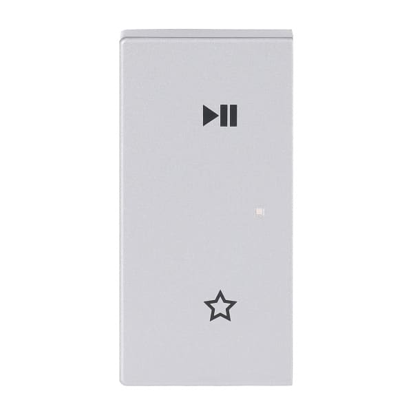 BUSCH-JAEGER - Wippe 2-fach links für flex f@h KNX mit Symbol Play/Pause alusilber Plattform 63