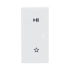 BUSCH-JAEGER - Wippe 2-fach links für flex f@h KNX / Symbol Play/Pause studioweiß Plattform 63