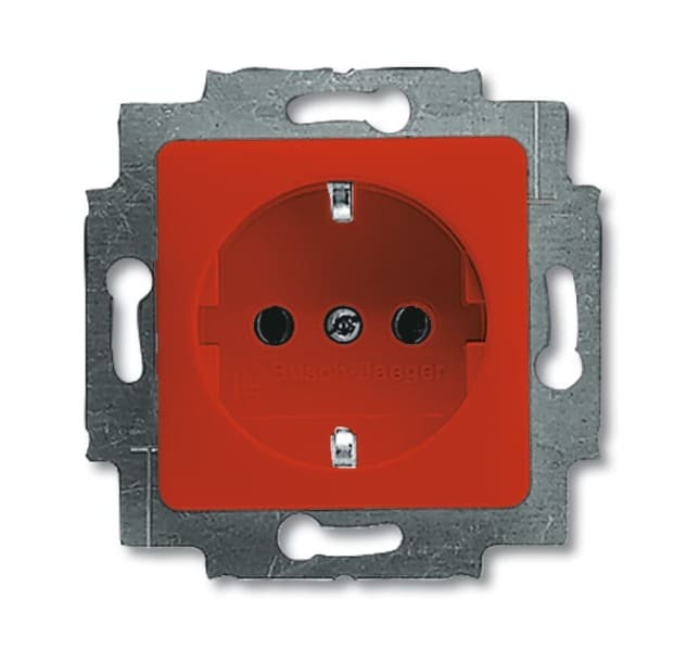BUSCH-JAEGER - SCHUKO Steckdosen-Einsatz 50 x 50 mm rot - Reflex SI