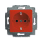 BUSCH-JAEGER - SCHUKO Steckdosen-Einsatz 50 x 50 mm rot - Reflex SI