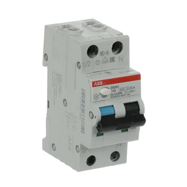 ABB - FI/LS Typ A 1+N-polig Charakteristik C Bemessungsstrom 10A 30mA 6kA