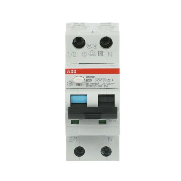 ABB - FI/LS Typ A 1+N-polig Charakteristik B Bemessungsstrom 20A 30mA 6kA
