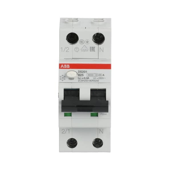 ABB - FI/LS Typ A 1+N-polig Charakteristik B Bemessungsstrom 25A 300mA 6kA