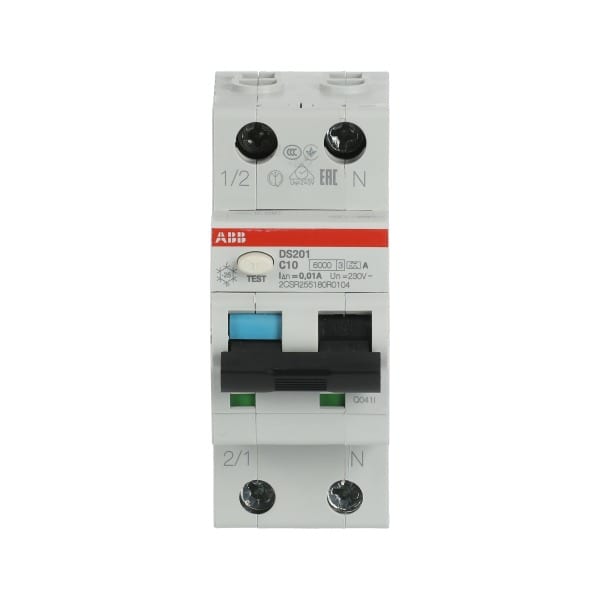 ABB - FI/LS Typ A 1+N-polig Charakteristik C Bemessungsstrom 10A 10mA 6kA