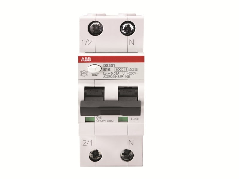 ABB - FI/LS Typ AG 1+N-polig kurzzeitverzögert Charakteristik B 13A 30mA 10kA