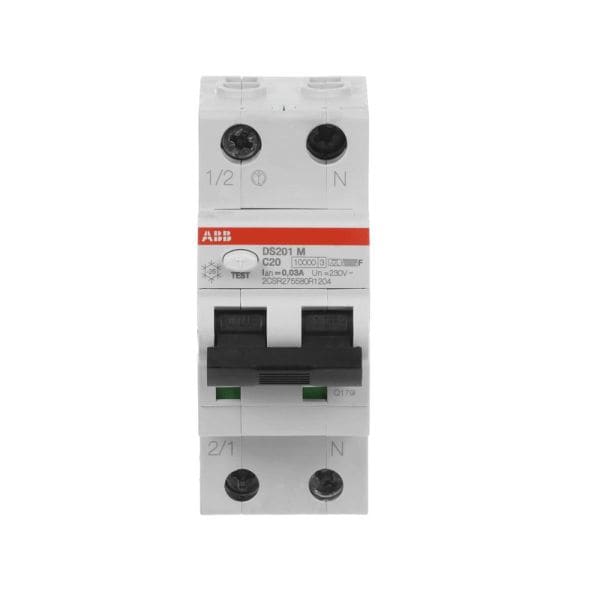 ABB - FI/LS 1+N-polig Typ F Charakteristik C 20A Bemessungsfehlerstrom 30mA 10kA
