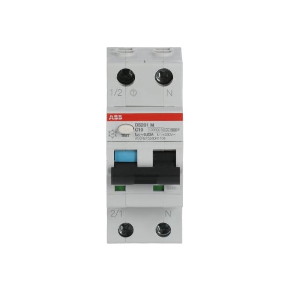 ABB - FI/LS 1+N-polig Typ F Charakteristik C 10A Bemessungsfehlerstrom 30mA 10kA
