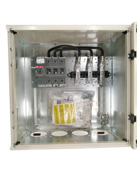 ABB - Sicherheitsschalter Stahlblechgeh. 3P 45kW 400V Griff rot-gelb IP65 unten