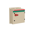 ABB - EMV-Sicherheitsschalter Stahlblechgeh. 3P 55kW 400V Griff rot-gelb IP65 unten