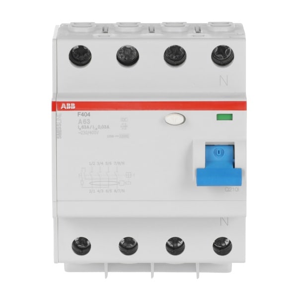 ABB - Fehlerstrom-Schutzschalter F400 - 4P - Typ A - 30 mA - 63 A