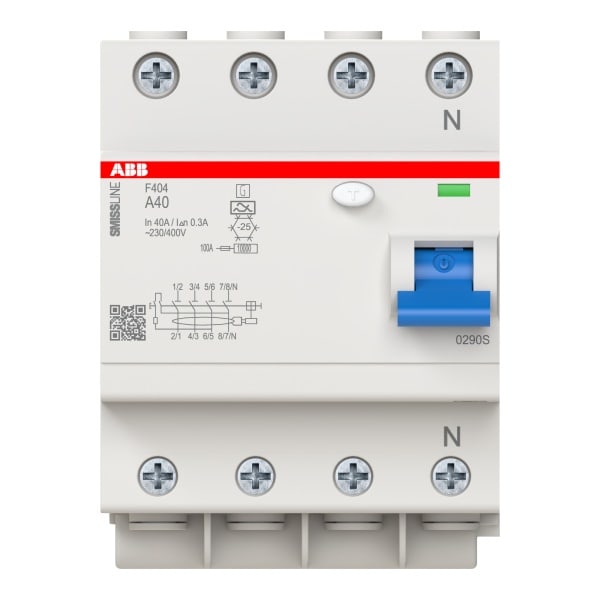 ABB - Fehlerstrom-Schutzschalter F400 - 4P - Typ A - 300 mA - 40 A