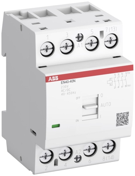 ABB - EN Installationsschütz 30A 3S/1Ö 230V AC/DC mit Handbetätigung