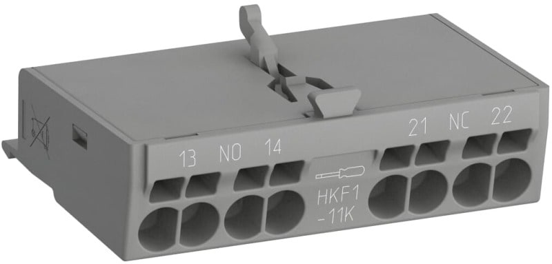 ABB - HKFK Hilfsschalter 1S+1Ö mit Push-In Klemmen frontseitAnbau