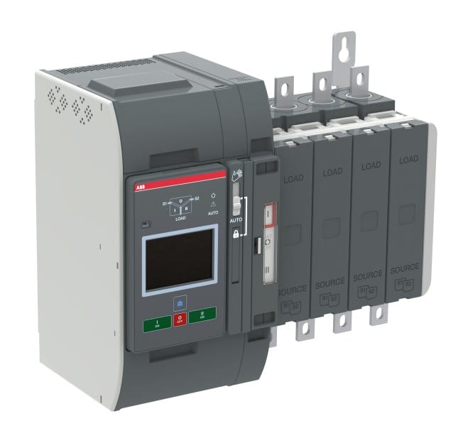 ABB - Automatischer Umschalter TruONE 3-pol + N 200 A Level 4 Zugang unten I-0-II