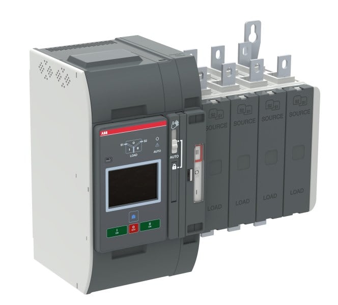 ABB - Automatischer Umschalter TruONE 3-pol + N 200 A Level 4 Zugang oben I-0-II UL
