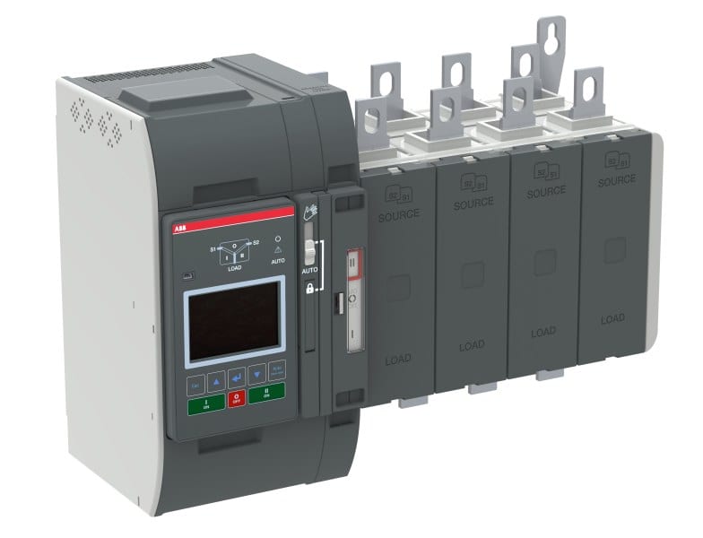 ABB - Automatischer Umschalter TruONE 3-pol + N 400 A Level 3 Zugang oben I-0-II