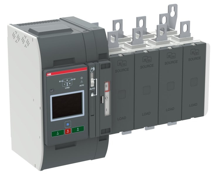 ABB - Automatischer Umschalter TruONE 3-pol + N 400 A Level 4 Zugang oben I-0-II