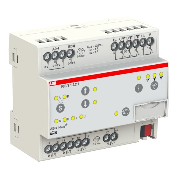 ABB - KNX Fan Coil Controller 2 x 0-10 V man Bedienung 3-stufig REG