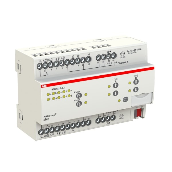 ABB - KNX Heiz-/Kühlkreis Controller 2-fach 0-10 V manuelle Bedienung REG