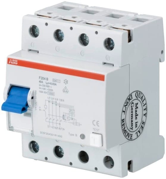 ABB - Fehlerstrom-Schutzeinrichtung 4-pol Typ B+ 100A Bemessfehlerstrom 300mA N links